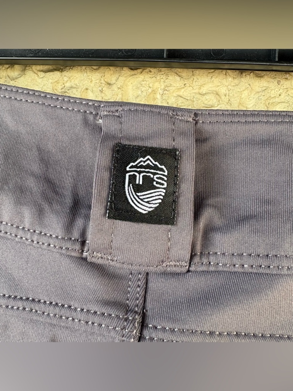 Women's Athletic Shorts in Charcoal with Teal Accents - Picture 6 of 6